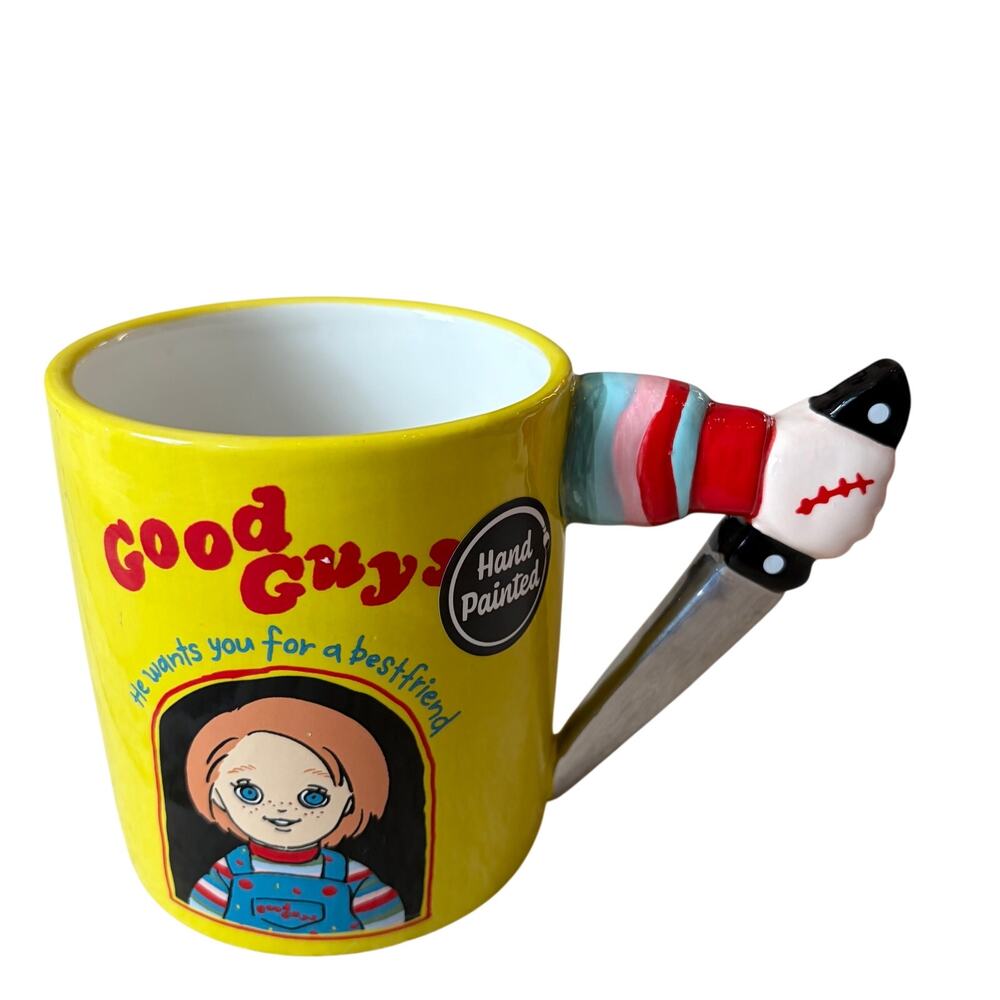 Universal Chucky Good Guys Knife Handle Coffee Mug 20oz Hand Painted New HTF - Picture 13 of 13